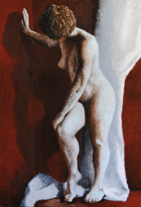 Nu sur fond rouge, Pierre Dallot